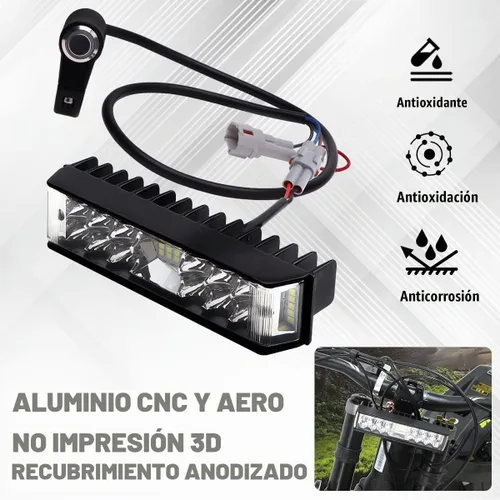 Vista 7 de Kit de faros delanteros, barra de luz Plug N Play para Sur ron Segway con soporte de montaje e interruptor para faros delanteros 6000-6500K Con