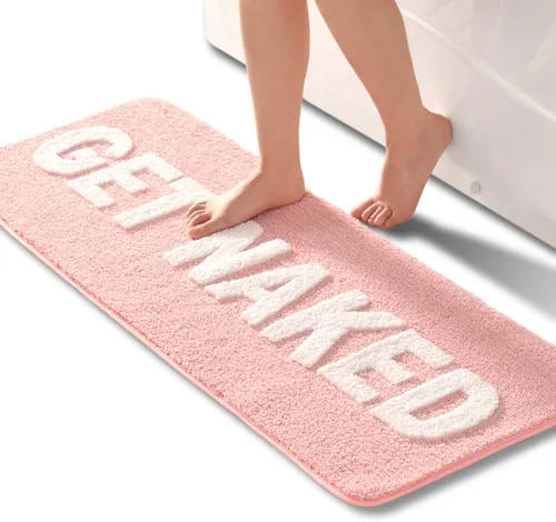 Vista 9 de QJHOMO Get Naked Bath Mat Alfombras Lindas de Baño Lindas Alfombras de Baño Graciosas Antideslizantes Decoración de Bañera Antideslizante Alfombra