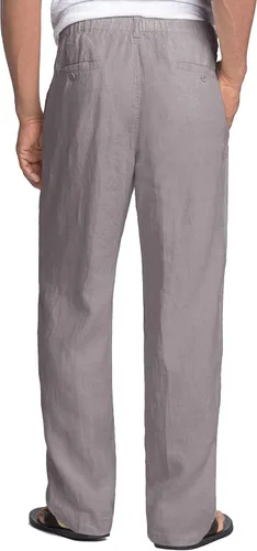 Vista 2 de COOFANDY Men's Linen Pants Casual Beach Summer Pant Elastic Waist Drawstring Lightweight Trousers