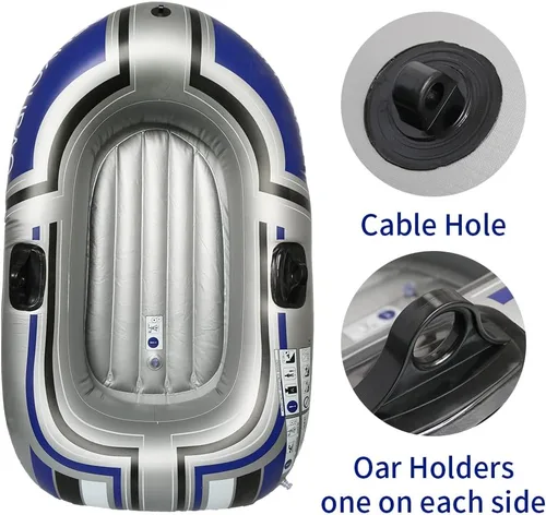 Vista 4 de BESTHLS Barco inflable, piscina y barco inflable del lago