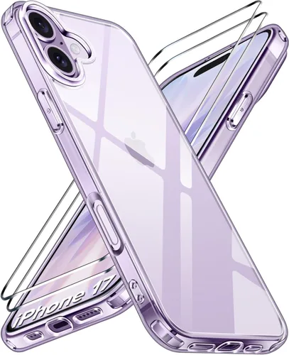 Vista 10 de ivoler Estuche 3 en 1 para iPhone 17 de 6.3" 2025 con 2 protectores de pantalla de vidrio templado [Protección de grado militar], parte trasera
