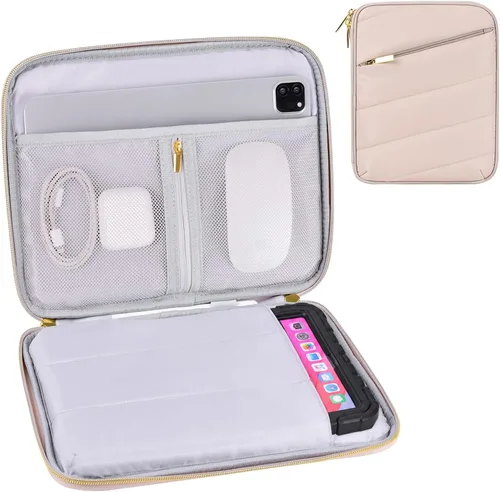 Vista 10 de Funda de transporte para iPad de 9 a 11 pulgadas, bolsa acolchada para tableta de viaje para iPad Pro de 11 pulgadas (M4), iPad 10.9