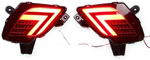 Vista 4 de Dreamseek Reflector LED trasero luz trasera para Mazda CX-5 CX5 2013 2014 2015 2016 lámpara de parachoques de freno w/luz roja intermitente señal