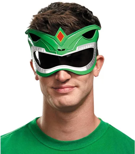 Vista 2 de Disguise Máscara de disfraz de Green Ranger para hombre