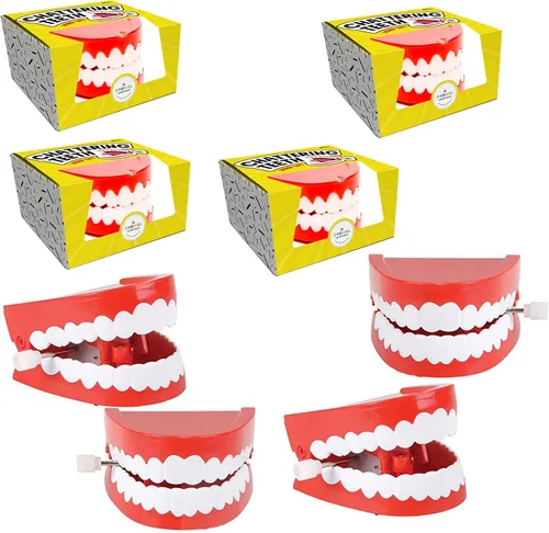 Vista 8 de The Dreidel Company Juguetes de dientes que muerden y parlotean los dientes para niños, recuerdos de fiesta de cumpleaños, regalos novedosos