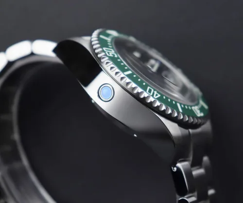 Vista 6 de Cronos reloj de buceo automático acero inoxidable zafiro cristal 3,280.8ft resistencia al agua profesional relojes buceador