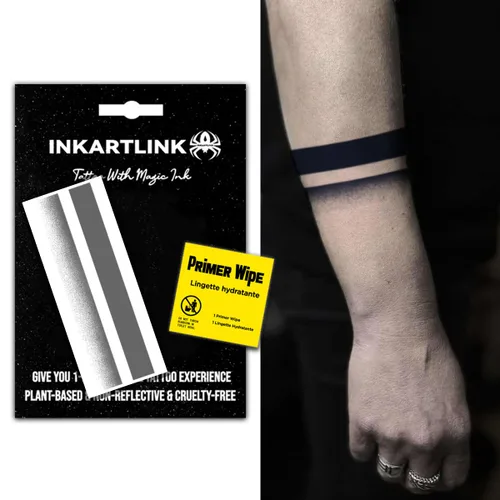 Vista 7 de INKARTLINK Tatuajes temporales semipermanentes, tatuajes de brazo realistas, impermeables y no reflectantes, embalaje exquisito, diseño único