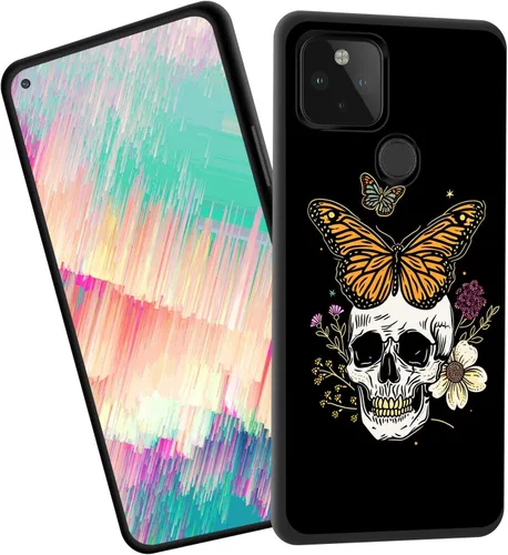 Vista 122 de Funda delgada para Google Pixel 4 XL, funda delgada de silicona de TPU suave a prueba de golpes para Google Pixel 4 XL, gato negro luna estrellada