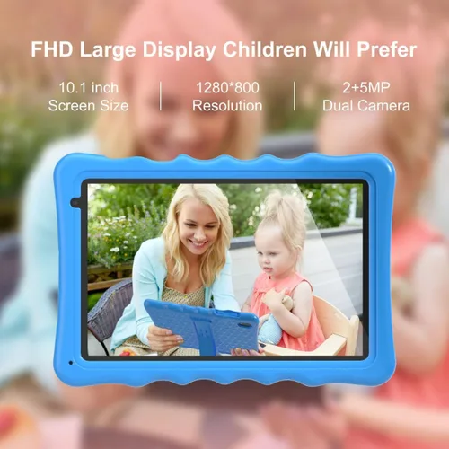 Vista 7 de BYYBUO Tableta para niños de 10 pulgadas, Tabletas Android 13 para niños, Tableta Google con 4GB RAM y 32GB ROM (Azul Claro)