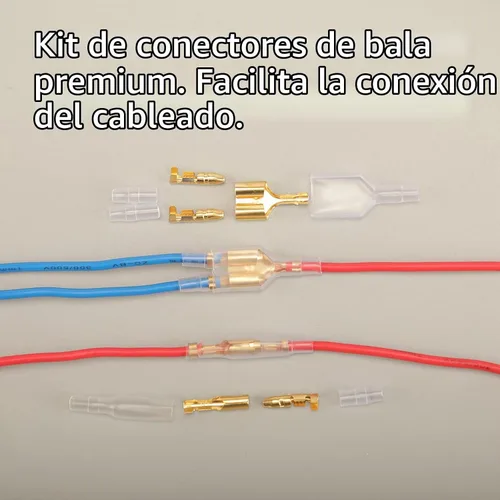 Vista 6 de Feggizuli 320 piezas de conectores de alambre de bala doble, conectores de terminal de bala macho y hembra de 3,9 mm y 3,5 mm con manga aislante