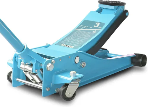 Vista 10 de Auto Dynasty Gato de piso de perfil bajo de 3 toneladas, gato hidráulico de acero resistente para automóvil con bomba de elevación rápida de Negro