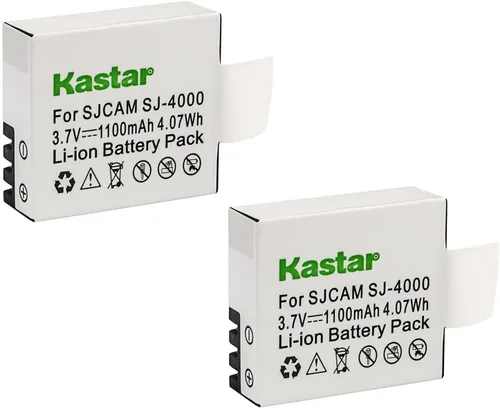 Vista 4 de Kastar Paquete de 1 batería de repuesto para SJCAM SJ6000, SJCAM SJ7000, SJCAM SJ8000, SJCAM SJ9000, Pruveeo DV200 cámara de acción deportiva