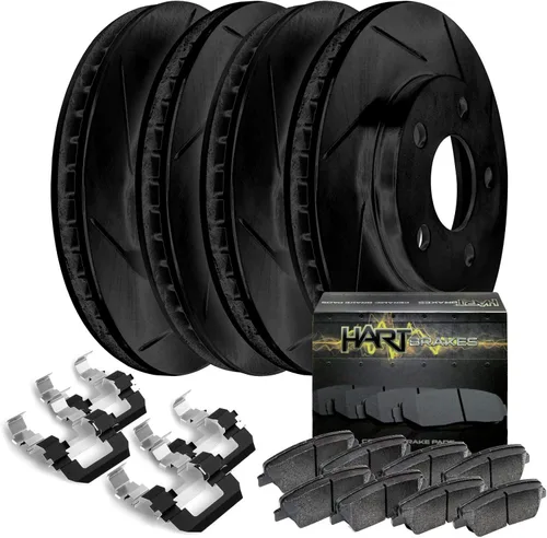 Vista 36 de Hart Brakes Kit de frenos y rotores traseros Pastillas de freno traseras Rotores y pastillas de freno, pastillas de freno y rotores de cerámica