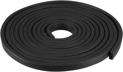 Vista 61 de uxcell Tira de sello de goma rectangular maciza, 0.197 in de ancho, 0.118 in de grosor, 3.3 ft de largo, color negro