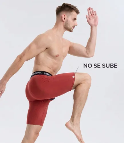 Vista 3 de BAMBOO COOL Ropa interior tipo bóxer largo para hombres de rendimiento con pierna larga para deportes MultiPack