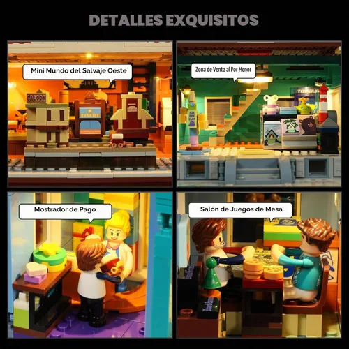 Vista 5 de Lumibricks Set de Ladrillos de Construcción de Iluminación de Tienda de Juguetes – Modelo de Casa de Ciudad Modular Townhouse Tienda de Juguetes