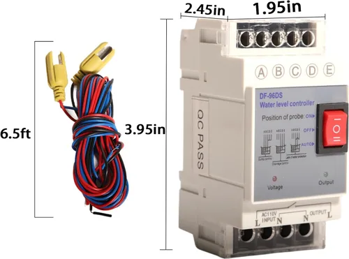 Vista 4 de Controlador automático de nivel de agua Sensor de nivel de líquido e interruptor de flotador de bomba AC110V 4 modos con detector tanque de agua