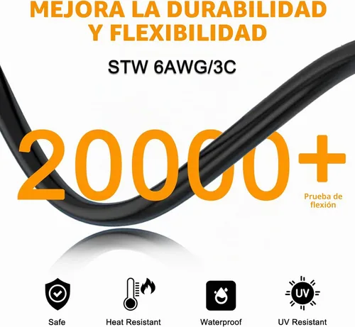 Vista 4 de Cable adaptador de soldador de 50 amperios NEMA 14-50P a 6-50R