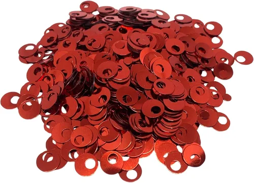 Vista 22 de Paillettes de lentejuelas redondas planas de 10/20/1.181 in, agujero de 0.157 in, mezcla de colores, lentejuelas acrílicas, 1,76 onzas (1.76 oz)