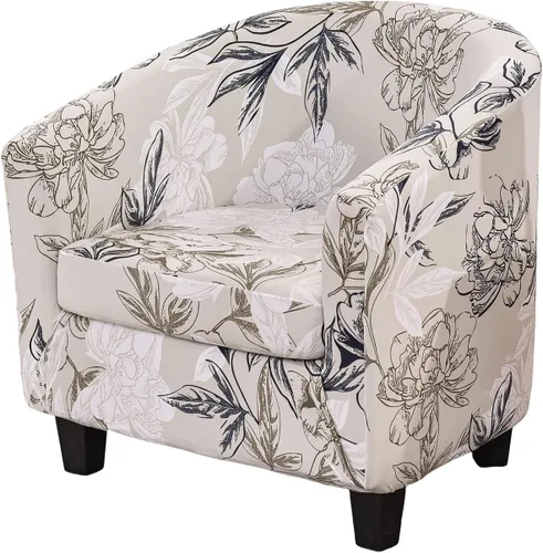 Vista 30 de NILUOH - Funda para silla de club de 2 piezas, funda elástica para silla de bañera redonda, fundas para silla de barril, fundas antideslizantes