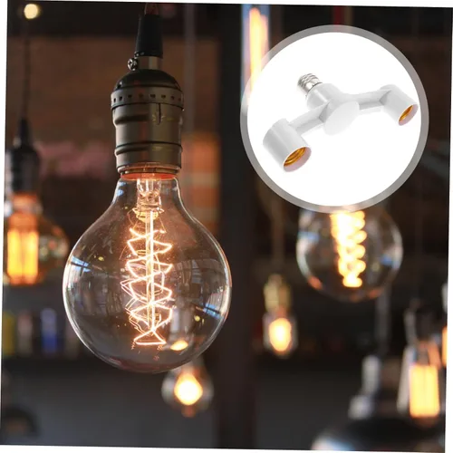 Vista 4 de VILLCASE Bombilla de luz LED Bombilla Led Bombillas LED 3 unids Socket Branch Dual para Divisor Blanco Convertidor Adaptador Base LED Cabezales LED