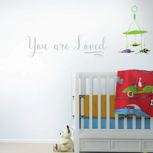 Vista 3 de Adhesivo decorativo para pared con cita de pared con corte beso (Negro)