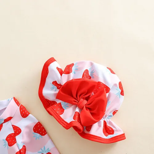 Vista 42 de Traje de baño de una pieza con cremallera de manga larga para bebé niña con gorro