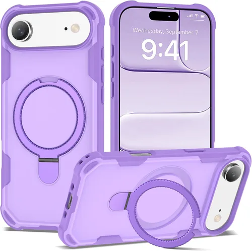 Vista 20 de Funda compatible con iPhone 12 y 12 Pro de 6.1 pulgadas con soporte de anillo magnético [protección militar contra caídas] [compatible con MagSafe]