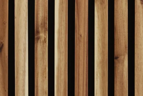 Vista 2 de Woody Walls Paneles de pared de listones de madera maciza, cada panel de pared de listones de madera está hecho de madera real, los paneles