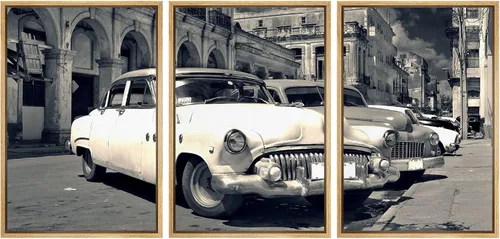 Vista 141 de wall26 Lienzo enmarcado para pared, juego de arte exótico tropical, océano, mar, avión, puesta de sol, transporte, fotografía, realismo, decorativo