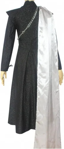 Vista 2 de Daenerys Targaryen - Disfraz de cosplay para mujer, vestido de guerrero dragón, traje de batalla para Halloween (M, estilo 1)