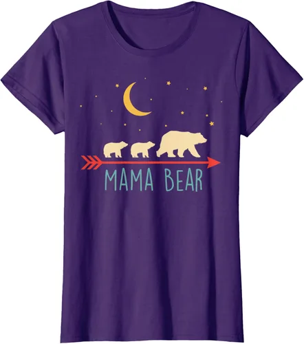 Vista 11 de Camiseta de mamá oso con 2 cachorros de dos veces Blessed Mama Bear, Negro, S