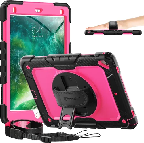 Vista 12 de Timecity - Funda para iPad de 6ª y 5ª generación, 9,7 pulgadas, 2018/2017, con soporte giratorio, silicona, carcasa protectora de PC de repuesto