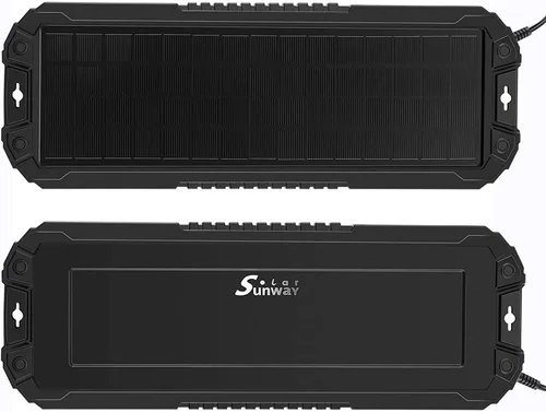 Vista 4 de Sunway - Cargador y mantenedor de batería solar para automóvil, 5 W, 12 V, kit de cargador de energía solar, impermeable, para automóvil, RV, barco