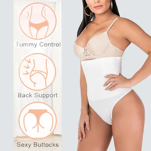 Vista 5 de FLORATA Bragas moldeadoras para mujer con control de abdomen, ropa interior de cintura alta