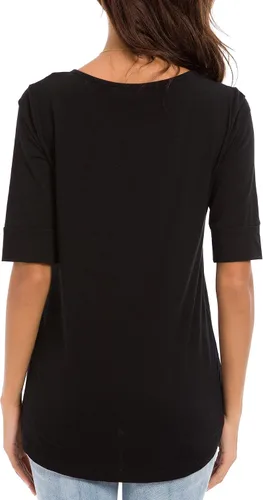 Vista 4 de Blusas de algodón para mujer, de manga hasta el codo, de moda, estilo casual, tipo túnica
