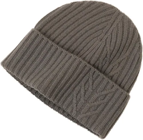 Vista 8 de Gorro de invierno 100% lana para mujeres y hombres, gorro de esquí con puños, gorra de calavera Beige 02