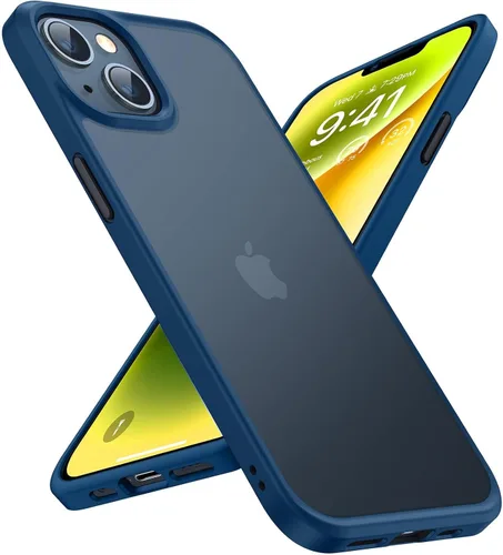 Vista 19 de TORRAS Funda a prueba de golpes para iPhone 13/iPhone 14, grado militar, probada en caídas, parte trasera dura protectora delgada para iPhone 13