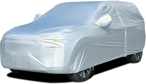 Vista 57 de Tecoom Funda impermeable para todo tipo de clima, resistente al viento, protector de granizo con forro polar y puerta con cremallera, protección