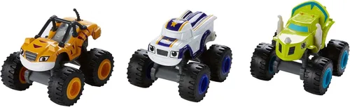 Vista 6 de Fisher-Price Nickelodeon Blaze & The Monster Machines, Pack de 3 Vehículos de Metal Fundido #2