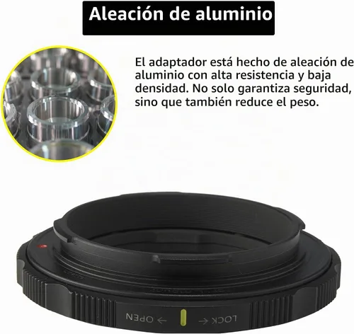 Vista 5 de Anillo adaptador de montaje de lente compatible con lente Leica M a cámara Leica o Panosonic L Mount