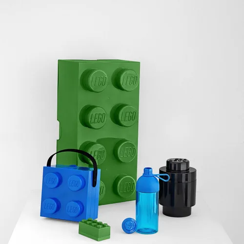 Vista 5 de Room Copenhagen, LEGO Mini Box - 1.8 x 1.8 x 1.7 pulgadas - Ladrillo 4, azul brillante