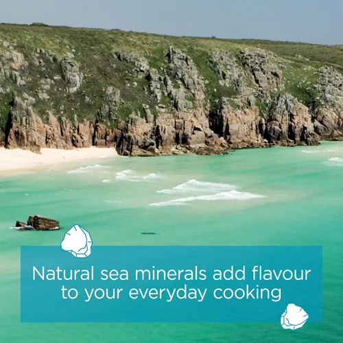 Vista 6 de Cristales minerales de sal marina de Cornualles, cocina e hidratación, cosechados a mano en aguas celtas, tina resellable de 7.9 onzas (paquete de 1)