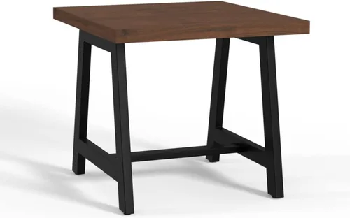 Vista 28 de Simpli Home - Sawhorse - Mesa de centro, color castaño oscuro., Pino, Distressed Grey