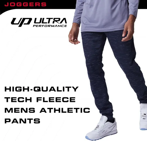 Vista 4 de Ultra Performance 3 Pack Mens Joggers Mens Athletic Sweatpants with Pockets for Men, Small - 3X