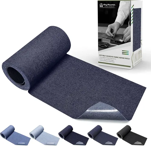 Vista 58 de KING MOUNTAIN Parche de lona para planchar, 3 x 60 pulgadas, parche de reparación de tela 100% algodón impermeable, utilizado para varios sofás
