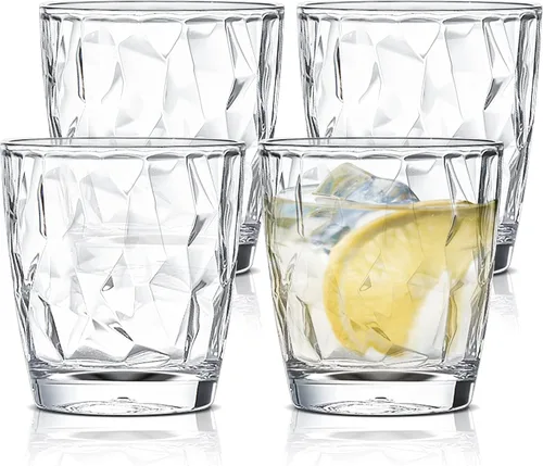 Vista 13 de Top-spring Vaso de Agua de Plástico Reutilizable de 20 Onzas, Vasos Transparentes Irrompibles para Beber, Sin BPA, Juego de 6 Vasos Azules