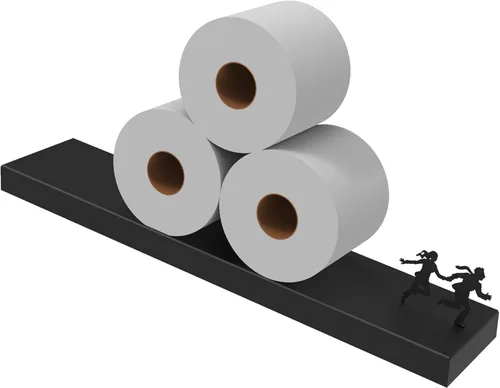 Vista 7 de Artori - Estante flotante de papel higiénico – Decoraciones de pared de baño, soporte de papel higiénico de pared inclinado, organizador