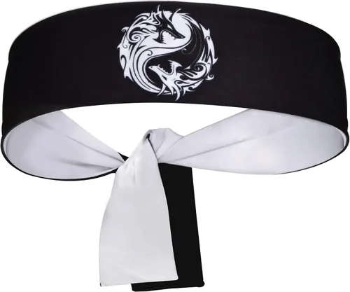 Vista 25 de Diadema reversible de guerrero, Bushido Hachimaki para karate, Halloween, sushi