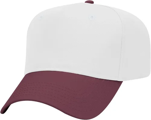 Vista 46 de OTTO Gorra de béisbol de perfil medio con 5 paneles OTTO 31-069 Negro y natural.